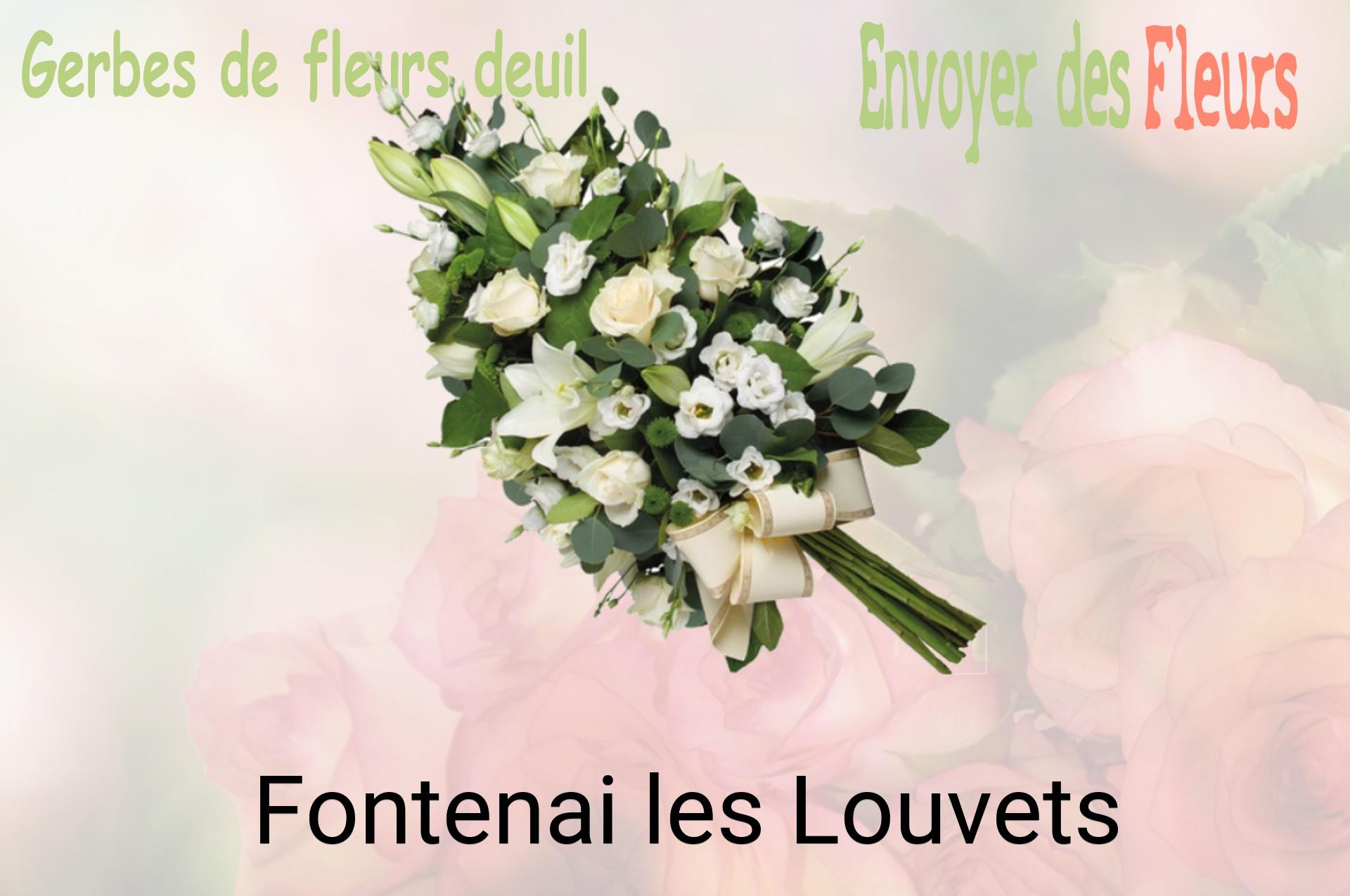 Gerbe de fleurs de deuil livrée à Fontenai-les-Louvets